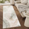 TAPISO Crystal Läufer Teppich Glänzend Gold Beige Grün Blätter Palmenblätter Wohnzimmer Schlafzimmer Flur Korridor Modern Design ÖKO-TEX 80 x 500 cm