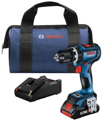 BOSCH GSB18V-800CB14 1/2 Brushless Connected Hammer Drill/Driver Kit with (1) CORE18V® 4Ah Advanced Power Battery