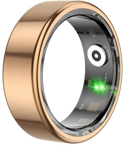 Diyeeni Smart Ring, Universeller Tragbarer Gesundheits-Tracker mit App, Sportring mit Herzfrequenzmesser, Schlafmonitor, Schrittzähler, IP68 Wasserdicht,