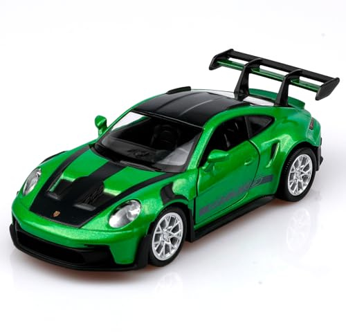 TOKAXI Porsche 911 GT3 a escala 1/36, modelos de coches fundidos, vehículos de juguete Porsche 911, regalos de autos para niños y niñas