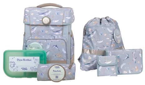 School Mood skolväskeset 7-TLG. Champion Aqua Nordic Collection, blå