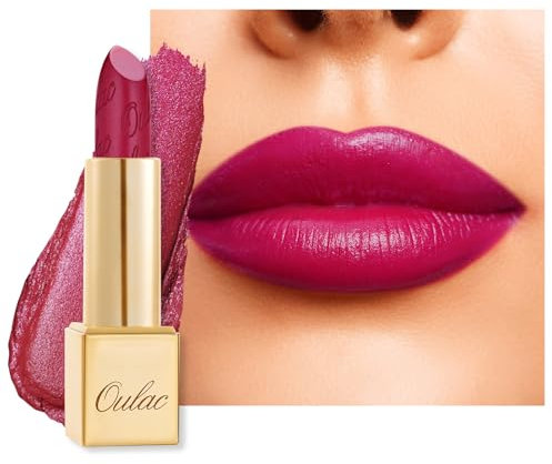 Oulac Pintalabios Mate Magenta, Efecto Brillo Metálico, Barras de Labios de Larga Duración, Alta Pigmentación, Hidratación y Confort Para los Labios, Vegana, 4,3g GM15 She's A Lover