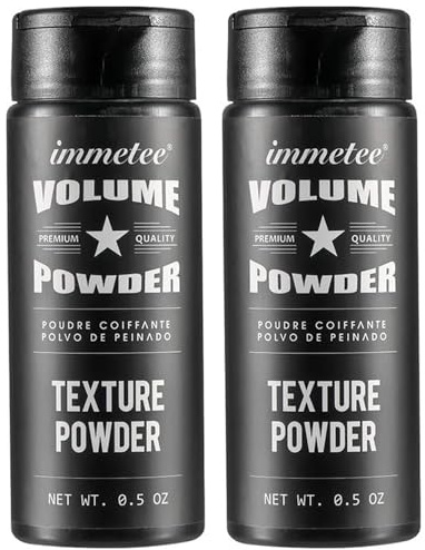 immetee Polvos Volumen Texturizantes Pelo Hombre Mujer 28g,Polvos Para el Pelo,Efecto Mate y Acabado Natural,Mantiene el Cabello Suave y Esponjoso Todo el Día(Paquete de 2)