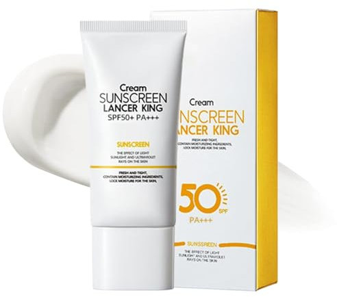 Protector solar facial 50+,60ml Invisible Sunscreen,Protección Solar con antioxidantes,Protector Solar Hidratante para la Piel Dañada por el Sol y Seca,crema solar facial Ligero y de Absorción Rápida