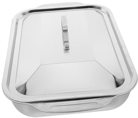 Alipis 1 Ensemble De Plat De Cuisson Rectangulaire En Acier Inoxydable Avec Couvercle, Pour Four, Barbecue, Dinde, Gâteau