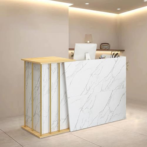Receptiondisk med 2 Låsbara Lådor, Butikskassa med 4 Förvaringsutrymmen, Professionell Disktäcke för Kassa och Detaljhandel eller Klinik B 120cm
