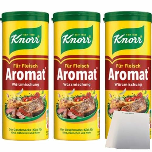 usy Bundle für Knor Aromat für Fleisch 3er Pack (3x90g Streuer) + usy Block
