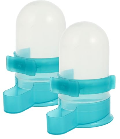 ifundom Lot de 2 Abreuvoirs Automatiques pour Pigeons, Capacité 500 ML, en Plastique Transparent, Mangeoire Autonome pour Cages à Oiseaux, Fournitures pour Pigeons et Oiseaux de Compagnie