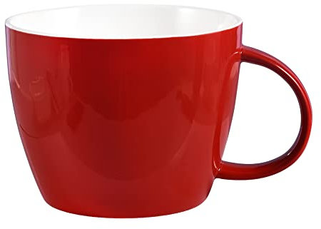 Tasse à café XXL extra large de 887 ml en porcelaine avec poignée pour café, thé, cacao, lait, soupe et fruits, tasse cadeau assortie à la cuisine, table, service de table et décoration d'intérieur,