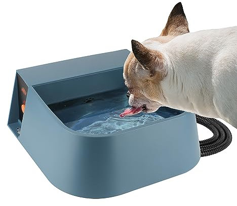 NAMSAN Beheizbarer Wassernapf Frostschutz Wassernapf mit Schwimmer Trinknapf mit Wasseranschluss für Hunde/Katze/Hasen/Hühner