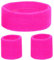 KarneLux Lot de bracelets et bandeaux éponge fluo, accessoires pour tenue rétro des années 1980 et 1990, accessoires Vokuhila pour costumes hommes et femmes (rose fluo)