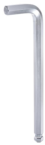 QUARKZMAN Llave Hexagonal de Bola en Forma de L de 19 mm, Llave Hexagonal Métrica de Brazo Extra Largo, Fabricada en Acero de Cromo Vanadio, Color Plateado