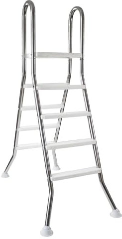 Hochbeckenleiter EVOLUTION V2A Edelstahl 2X 4 Stufen mit Plattform Kunststoff