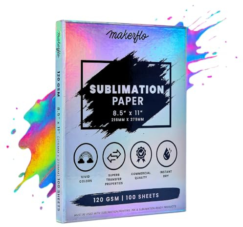 Makerflo Sublimation Paper 11 x 17 Inch 600 Sheets, Heat Transfer Sublimation Paper For Tumblers T-Shirts Phone Case Mugs, Printable Stickers Gifting Christmas DIY Enthusiast