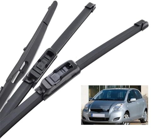NRTNRFQW Auto-Wischerblätter Für Toyota Für Yaris MK2 2011-2005 Windschutzscheibenwischerblätter Französisch Gebaut Vorne Hinten Fenster