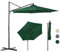 Sekey Alu Sonnenschirm Rund 300 cm, mit Kurbelbedienung, 360° drehbar und neigbar, mit Einrastgarnitur und Handgriff, runder Gartenschirm mit UV50+ Sonnenschutz für Garten und Terrasse
