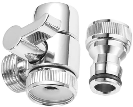 IMIKEYA 2pezzi Adattatore Ingresso Due Per Lavatrice Con Rubinetto Connettore Per Separatore d Acqua Multifunzione