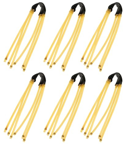 6 Pièces Lance Pierre,Elastique Lance Pierre Adulte Puissant Chasse Accessoires,Fronde de Chasse Puissante,Bandes Élastiques pour Lance-pierre,Slingshot,Élastiques de Lancement Réglables et Durables