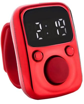 Generisk handräknare – clicker – 3,3 x 2,5 cm vattentät smart pitch | LED-display handhållen digital räknare med fingerringdesign för sportevenemang repetitioner Tally School Fitness