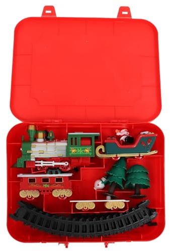 VANZACK Trenino Elettrico Natalizio Creativo di Giocattoli per Ragazzo Ragazza Ragazza Vagoni Materiali Sicuri e Duraturi per Decorazione di Natale