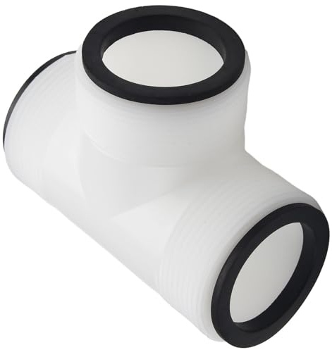 FACAIIO Connettore a T per tubo pompa per piscina Intex e piscine per materiale PP con 3 TPE per anelli a L, raccordo filettato da 12,7 cm