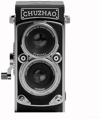 Fotocamera Digitale retrò Vintage con Un Piccolo Schermo Elettronico, Design Reflex A Doppio Obiettivo, Portatile E Leggera, Scelta Regalo Ponderata