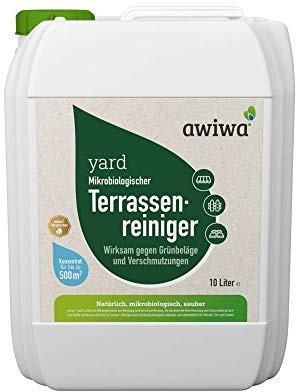 awiwa Terrassenreiniger & Grünbelagentferner - ohne Chemie - 10 Liter Konzentrat