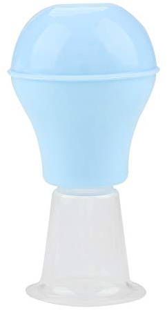 Corrector de pezón, mujer Alargamiento de succión de pezón suave de silicona Ampliador Corrector de succión Portátil para lactancia Inyector de pezón plano invertido Extractor de aspiración(Azul)