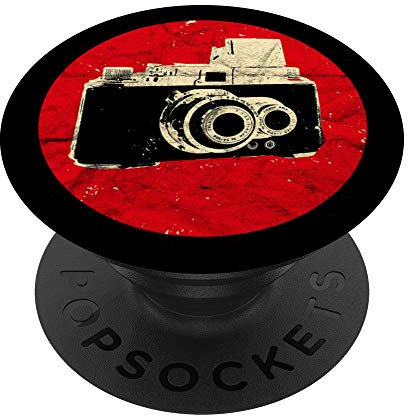 Vintage Japanese Analog Camera Photographer SLR Lens Retro PopSockets Grip and Stand for Phones and Tablets