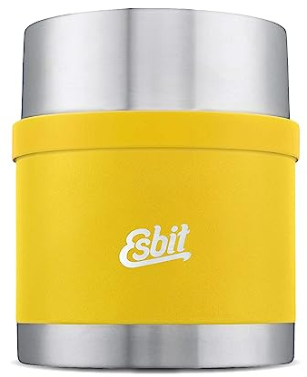 Esbit Thermobehälter Sculptor für Essen - Warmhaltebehälter 500 ml in Sunshine Yellow - aus Edelstahl für warme und kalte Speisen