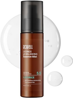 ACWELL Süßholz-Essenz pH-ausgleichendes feuchtigkeitsspendendes Gesichtsspray 100ml - Beruhigendes und feuchtigkeitsspendendes Gesichtsspray ohne Stickstoff mit Süßholzwasser