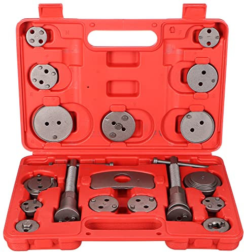 SIXTOL Brake Set 18 Bremskolbenrücksteller Set | 18tlg | Kunststoffkoffer | Rückstellwerkzeug zum des Bremskolben | Bremssattel Kolben Wind Zurück Tool Kit | KFZ Werkzeug | Bremse Instandsetzung