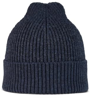 Buff®| Merino Active Mütze Männlich Weiblich Erwachsene, Merinowolle, Wandern, Outdoor, Nachhaltig, Leicht, Dick, Reflektierend, Einheitsgröße, Dunkelblau