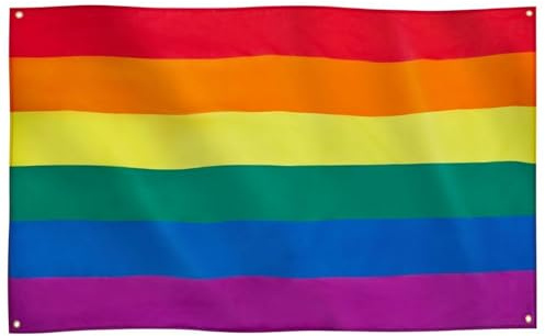 Runesol Bandera del Orgullo Arcoíris LGBT+ - 91x152cm / 3ft x 5ft - 4 Ojales en Cada Esquina, Premium para Exterior con Colores Vívidos