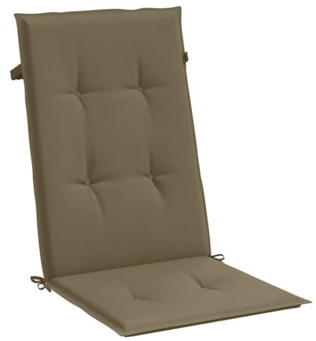 vidaXL Hochlehner-Auflagen 6 STK. Melange Taupe 120x50x4 cm Stoff