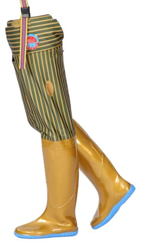 BERRIHORT Watstiefel Hip Wader Watstiefel für Damen, Dicke Sohle, leicht, wasserdicht, mit Verstellbarer Schnalle, leicht zu tragen(Size:36 EU)