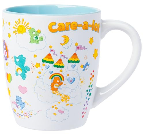 Silver Buffalo Care Bears Care-a-Lot Jumbo Curved Ceramic Mug, 25 Ounces