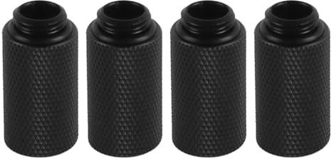Tiardey Adattatore di prolunga per Raffreddamento ad Acqua G1/4 da 4 Pezzi, prolunga Maschio-Femmina in Ottone da 30 mm per Sistema di Raffreddamento ad Acqua per PC (Nero)