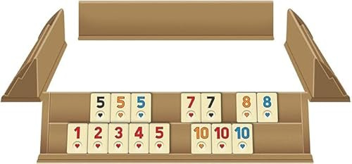 Generisch Rummy, Romme, Okey Set, aus Kunststof, mit Melaminsteinen in Einer stabilen Tragetasche