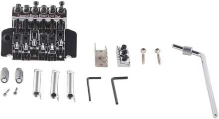 Rankomu Tremolo Bridge System Tremolo Bridge System, Double Rocking Spring Stabilizer Device for Electric Guitar, Black, Guitar Accories, Musical Instrument Accories