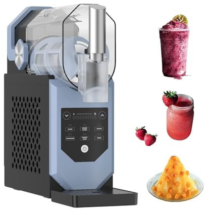 Macchina per Granito Professionale da 2 Litri, Senza Bisogno di Ghiaccio, Macchina per Gelato Soft con 5 Programmi Preimpostati, Autopulente, Display LED, per Ristorante, Casa, Snack Bar, Caffetteria