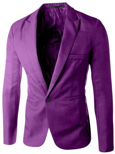 Generisk casual kavaj herr regular fit blazer herr sportig modern affärsjacka långärmad herrjacka lätt kostymjacka en knapp smokingjacka enfärgad fritidsjacka business