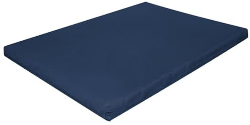 Soodie&Zuzu's Dog Bed Waterproof & Washable Large Dog Pillow Bed 70x95x5cm With Removable Zip Cover Anti-Slip Soft Bonded Fibre Fill Pet Beds & Mattress Mat For Dogs Crate (Navy, Pack of 1)