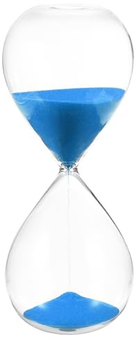 PATIKIL 45 Minutes Sand Timer, Sand Watch Hour Glass Sandglass Timer Clock for Living Room Home Office Restaurant Decoration, Dark Blue