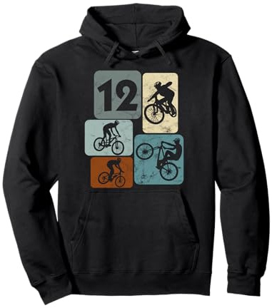 12 Ans Cyclistes garçons 12e Anniversaire vélo de Montagne Sweat à Capuche