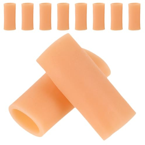TOYANDONA Fundas Protectoras para Dedos de Silicona 5 Pares 10 Unidades Color Piel Fundas para Articulaciones Antirozaduras Transpirables y Reutilizables para Uso Diario y Recuperación