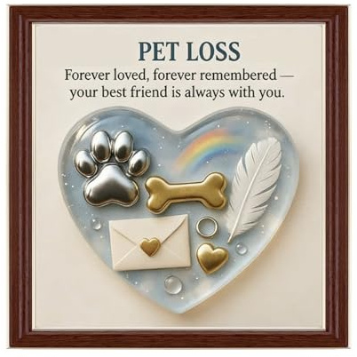 Pocket Pet Memorial Keepsake - Biglietto di condoglianze Portatile, Regalo per commemorare la Perdita di Un Cane, Un Messaggio di consolazione, Un ricordo di Tributo di Animali | Regalo di