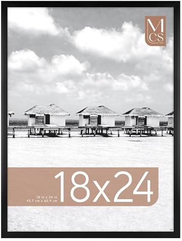 MCS Gallery Foundation Large cadre pour photos, affiches et impressions d'art, orientation verticale et horizontale, noir, 45,7 x 61 cm
