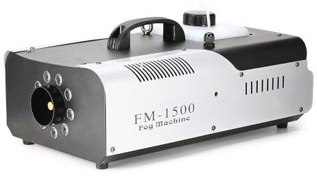 1500W Nebelmaschine mit drahtloser Fernbedienung Kleine Nebelmaschine 9 * 3W 3in1 RGB LED für DJ Disco Party, Hochzeit, Halloween, Weihnachten