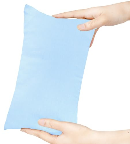 Winmany Mini-Kissen, 27,9 x 17,8 cm, maschinenwaschbar, kleine Kissen, einfarbig, kleines Nickerchenkissen für Erwachsener,Hunde, Reisen (Blau)